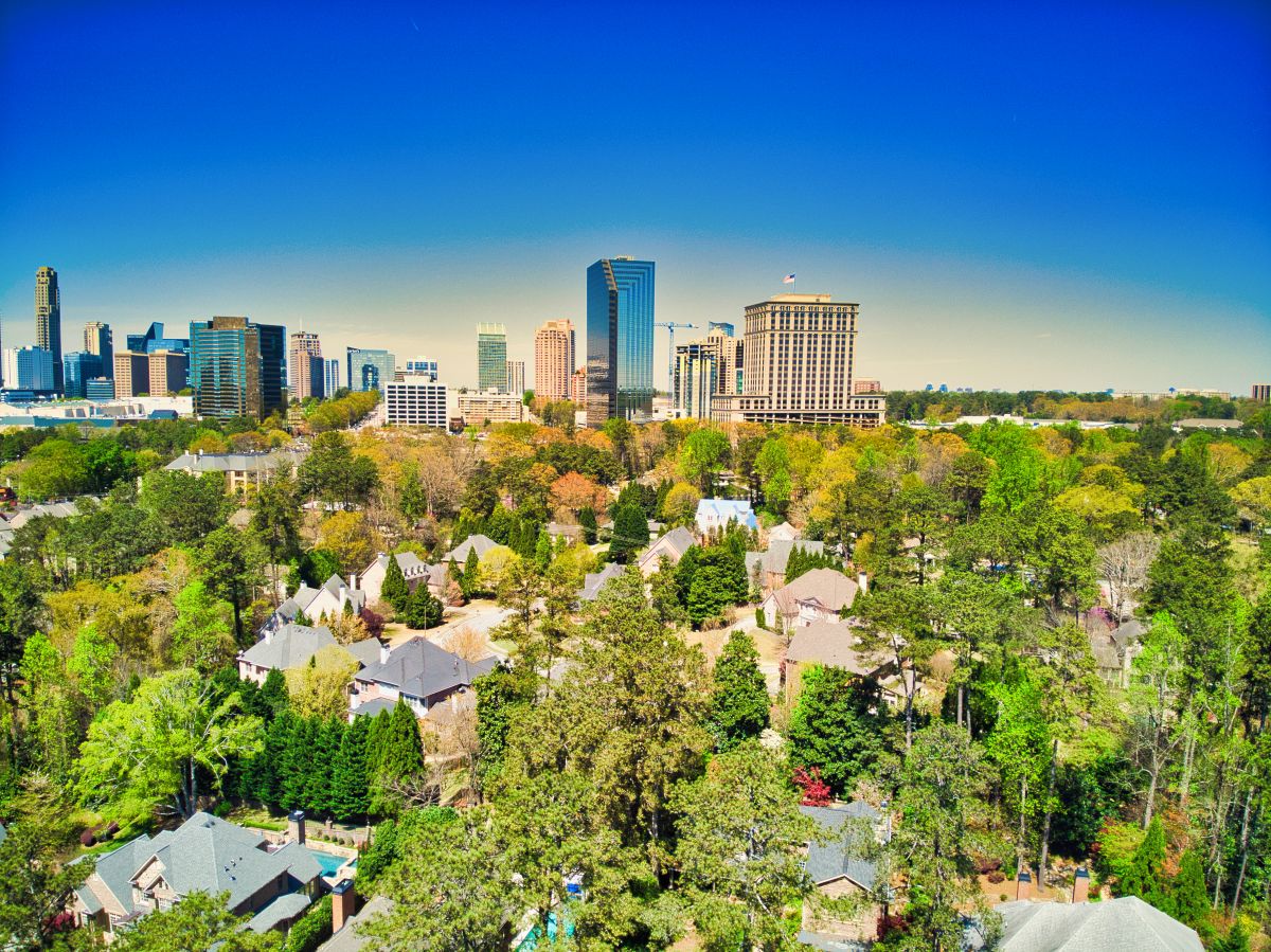 aerial view of Atlanta