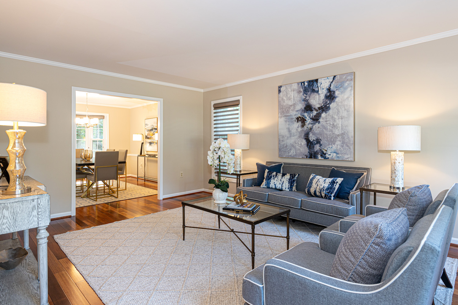 a brightly remodeled dining room